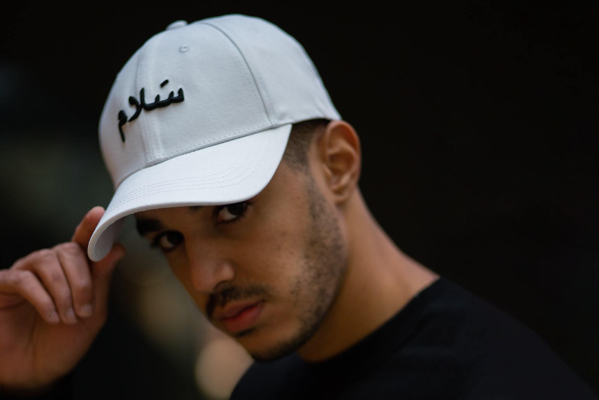 Casquette Kalam Clothing blanche avec écriture en arabe Salam